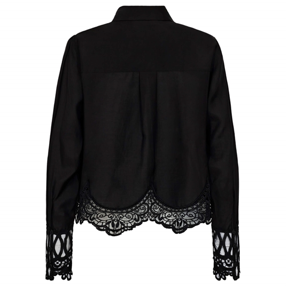 Copenhagen Muse CMMOLLY Lace Skjorte, Sort